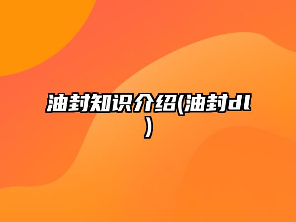 油封知識介紹(油封dl)