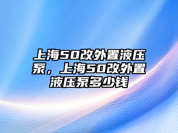 上海50改外置液壓泵，上海50改外置液壓泵多少錢