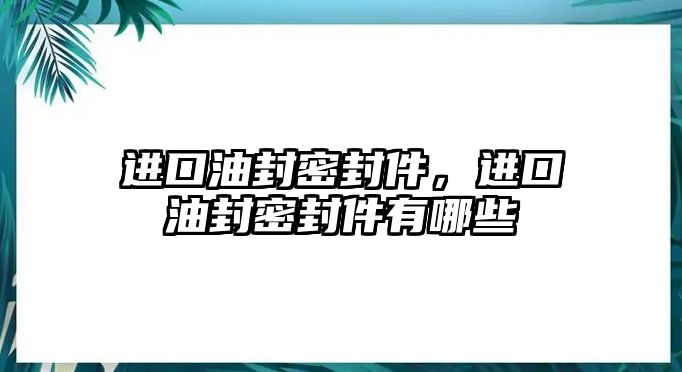 進(jìn)口油封密封件，進(jìn)口油封密封件有哪些