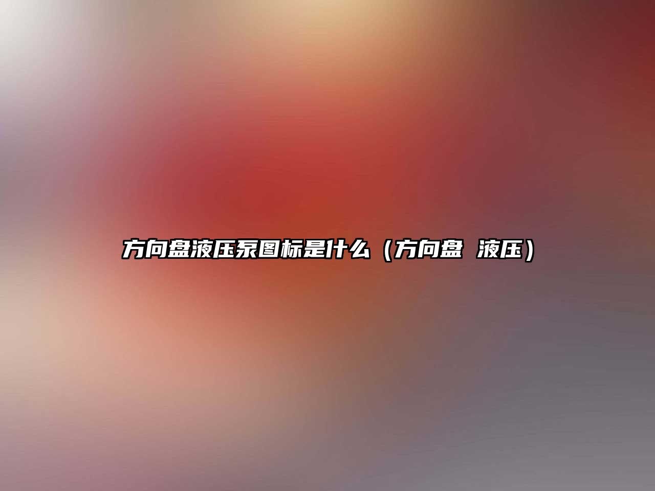 方向盤液壓泵圖標是什么（方向盤 液壓）