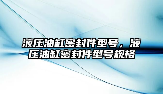 液壓油缸密封件型號(hào)，液壓油缸密封件型號(hào)規(guī)格