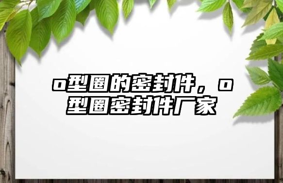 o型圈的密封件，o型圈密封件廠家