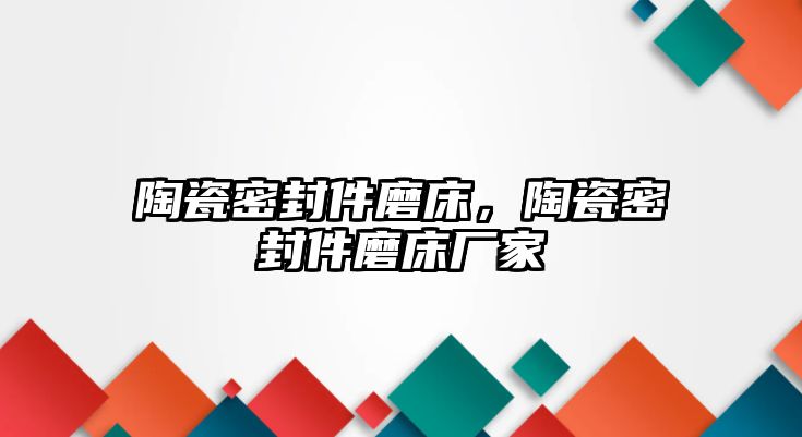 陶瓷密封件磨床，陶瓷密封件磨床廠家