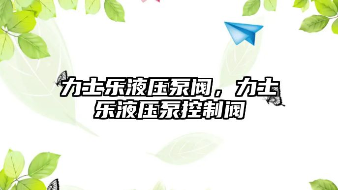 力士樂液壓泵閥，力士樂液壓泵控制閥