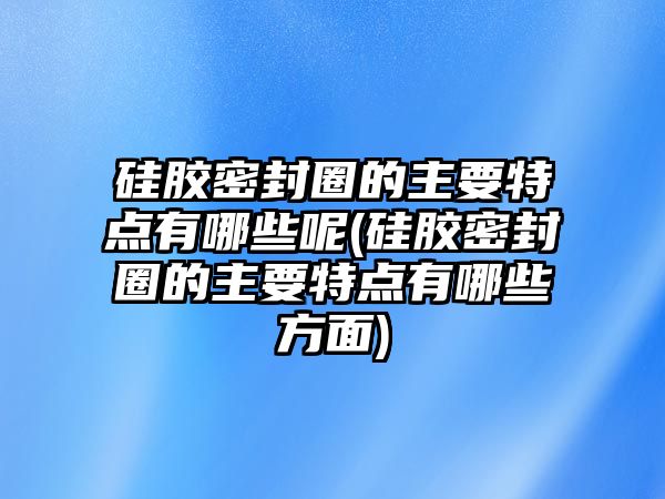 硅膠密封圈的主要特點(diǎn)有哪些呢(硅膠密封圈的主要特點(diǎn)有哪些方面)