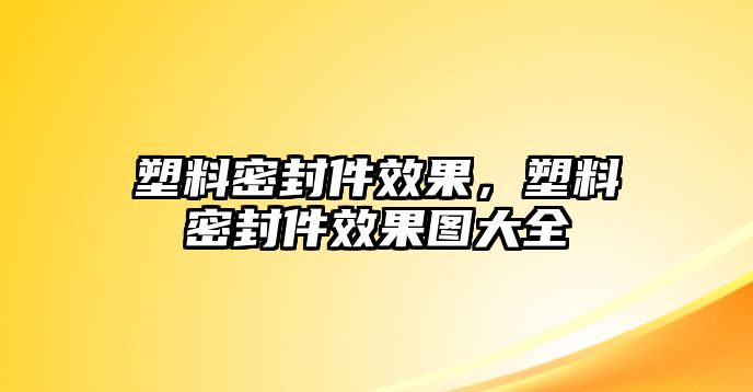 塑料密封件效果，塑料密封件效果圖大全