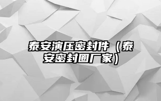 泰安演壓密封件（泰安密封圈廠家）