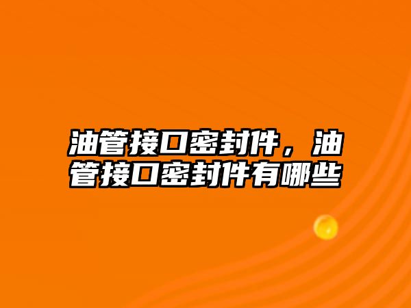 油管接口密封件，油管接口密封件有哪些