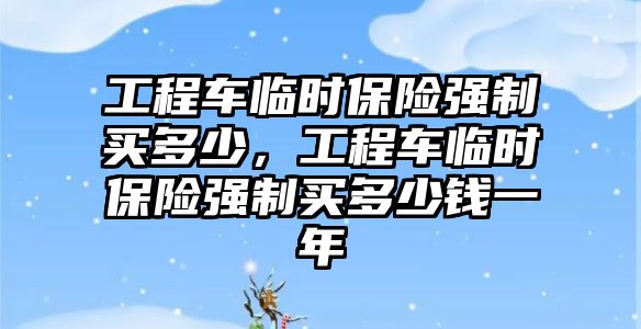 工程車臨時保險強制買多少，工程車臨時保險強制買多少錢一年