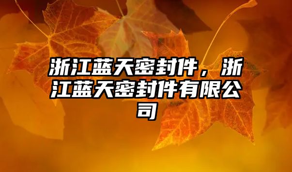 浙江藍天密封件，浙江藍天密封件有限公司