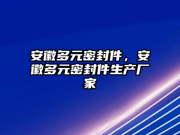 安徽多元密封件，安徽多元密封件生產(chǎn)廠家