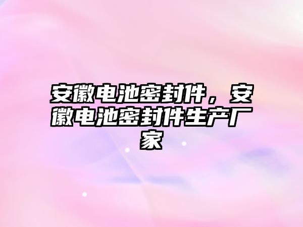 安徽電池密封件，安徽電池密封件生產(chǎn)廠家