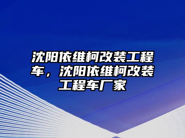 沈陽(yáng)依維柯改裝工程車，沈陽(yáng)依維柯改裝工程車廠家