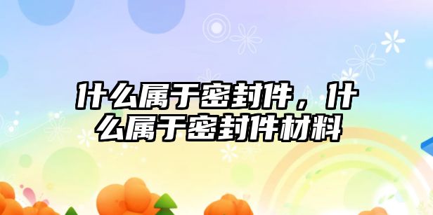 什么屬于密封件，什么屬于密封件材料