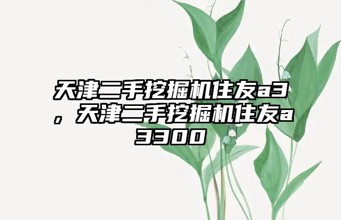 天津二手挖掘機(jī)住友a(bǔ)3，天津二手挖掘機(jī)住友a(bǔ)3300