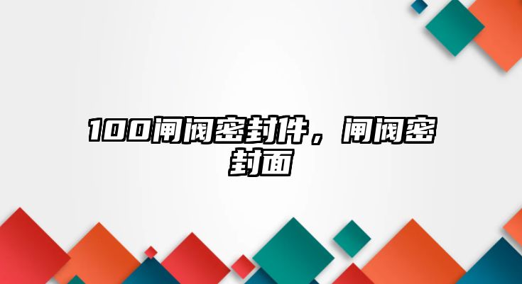 100閘閥密封件，閘閥密封面